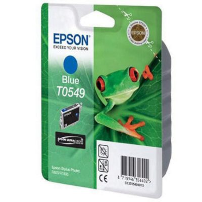 Epson Frog T0549 Ultrachrome Ink, Ink Cartridge, Blue Single Pack, C13T05494010